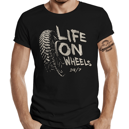 T-Shirt  "Life on Wheels" von Gasoline Bandit Artikelbild 1