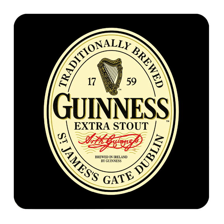 Laden Sie das Bild in Galerie -Viewer, Guinness 5er Set Blechuntersetzer "Label" Artikelbild 2