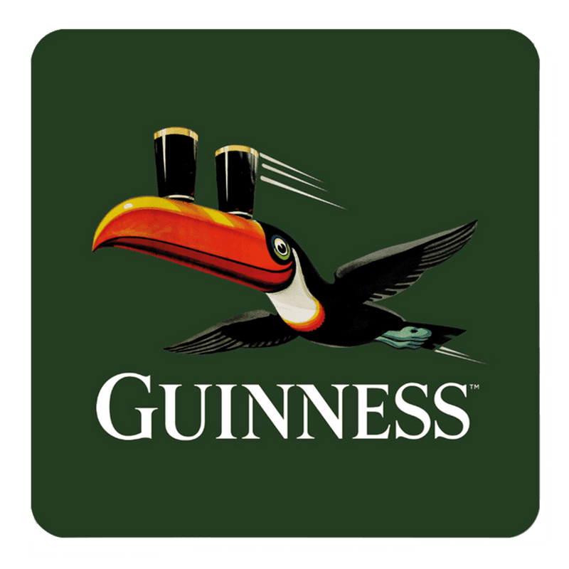 Laden Sie das Bild in Galerie -Viewer, Guinness 5er Set Blechuntersetzer "Tukan" Artikelbild 2