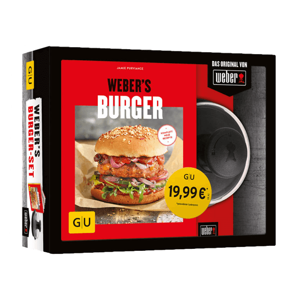 Laden Sie das Bild in Galerie -Viewer, Geschenkset "Weber's Burger mit Hamburgerpresse" Artikelbild 1