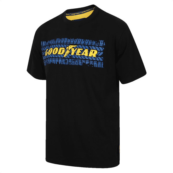 Laden Sie das Bild in Galerie -Viewer, Goodyear T-Shirt "Reifenspur" Artikelbild 1