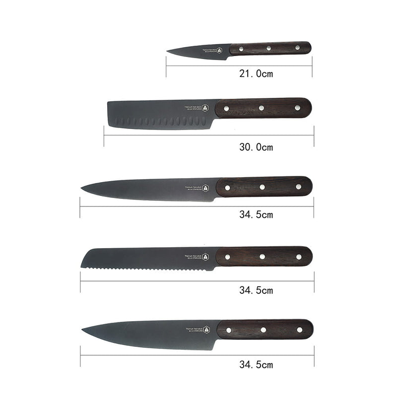 Laden Sie das Bild in Galerie -Viewer, 5-teiliges Küchenmesser-Set von Laguiole Artikelbild 3