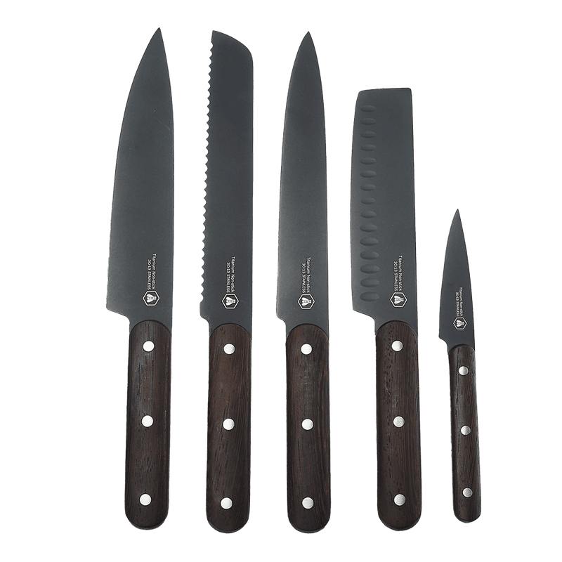 Laden Sie das Bild in Galerie -Viewer, 5-teiliges Küchenmesser-Set von Laguiole Artikelbild 1
