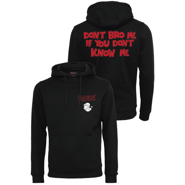 Laden Sie das Bild in Galerie -Viewer, Popeye Hoody "Don't Bro Me" Artikelbild 1