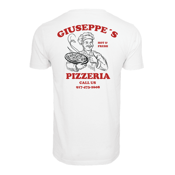 Laden Sie das Bild in Galerie -Viewer, T-Shirt "Giuseppe's Pizzeria" Artikelbild 1