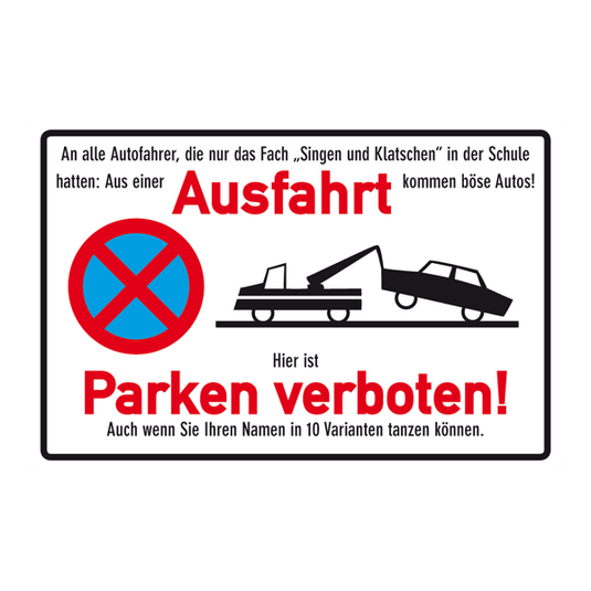 Blechschild