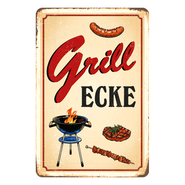 Laden Sie das Bild in Galerie -Viewer, Blechschild &quot;Grill Ecke&quot; Artikelbild 2
