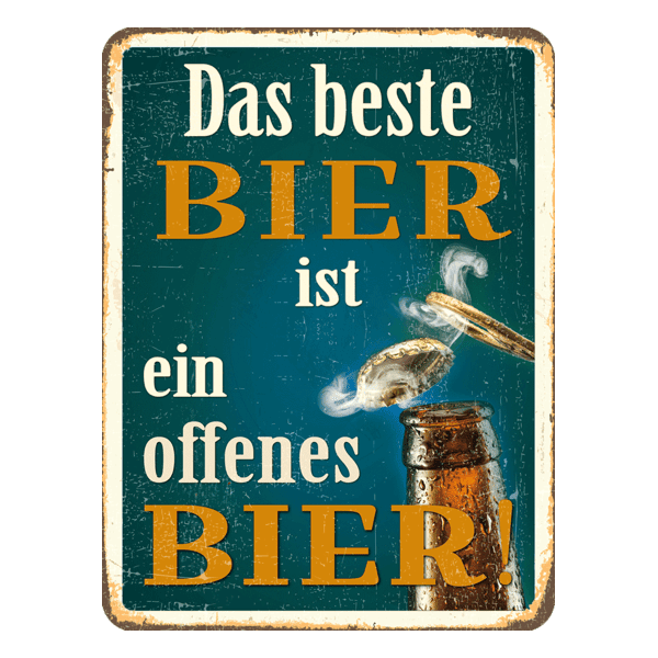 Laden Sie das Bild in Galerie -Viewer, XL-Blechschild "Das beste Bier - offenes Bier" Artikelbild 2