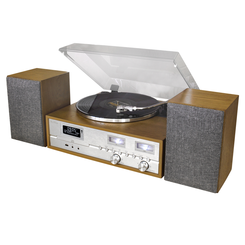 Laden Sie das Bild in Galerie -Viewer, Retro HiFi Anlage mit Plattenspieler