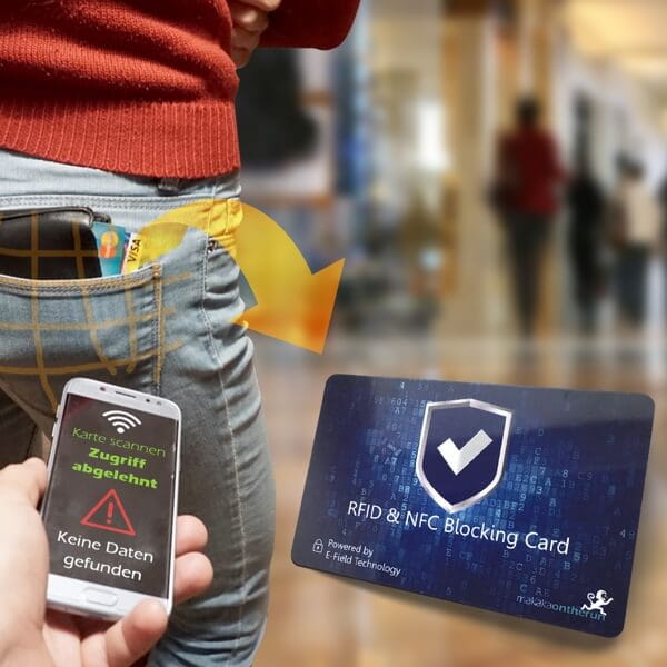 2x RFID Blocker Karte NFC Schutz für EC & Kreditkarten Schutzkarte