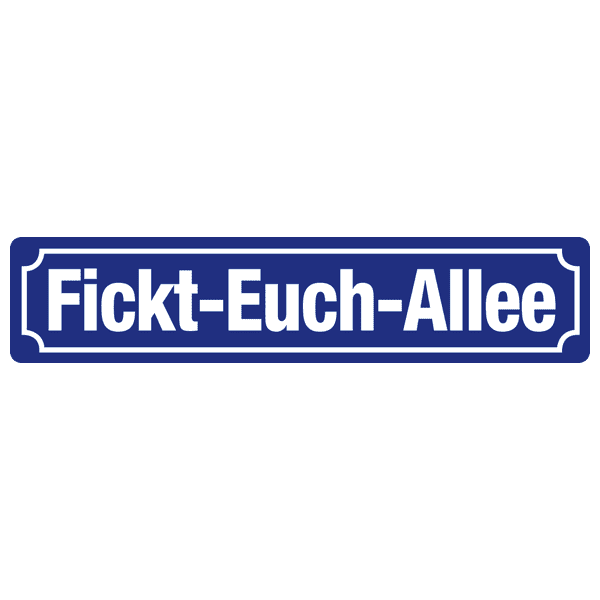 Laden Sie das Bild in Galerie -Viewer, Straßenschild &quot;Fickt Euch Allee&quot; Artikelbild 2
