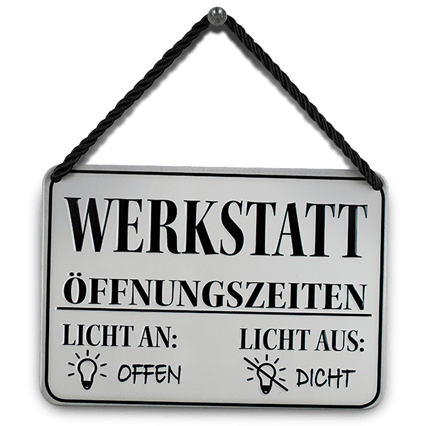 Laden Sie das Bild in Galerie -Viewer, Hängeschild &quot;Werkstatt&quot; Artikelbild 1
