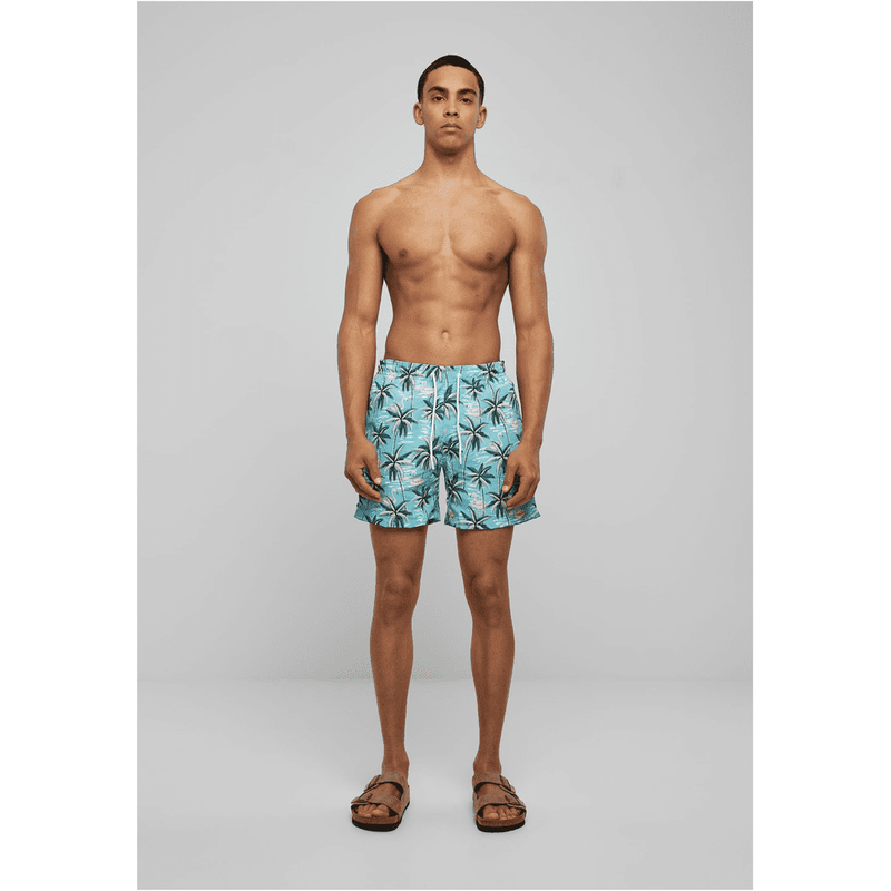 Laden Sie das Bild in Galerie -Viewer, Badeshorts "Flamingos&Palmen" von Urban Classics Artikelbild 5