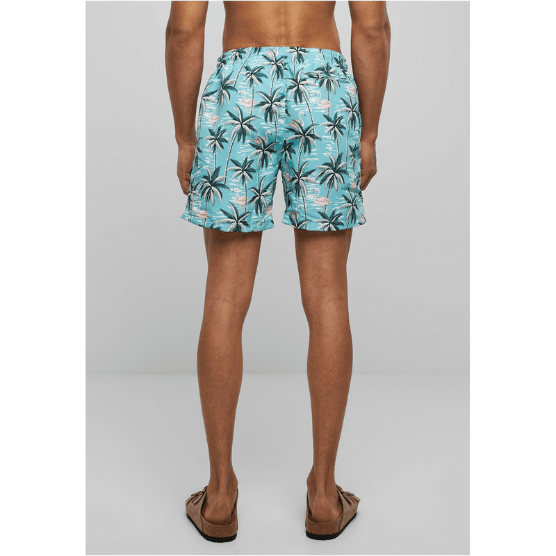 Laden Sie das Bild in Galerie -Viewer, Badeshorts "Flamingos&Palmen" von Urban Classics Artikelbild 3