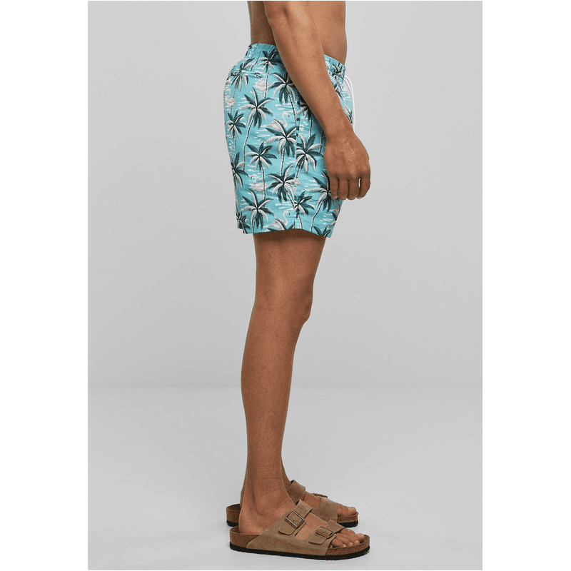 Laden Sie das Bild in Galerie -Viewer, Badeshorts "Flamingos&Palmen" von Urban Classics Artikelbild 4