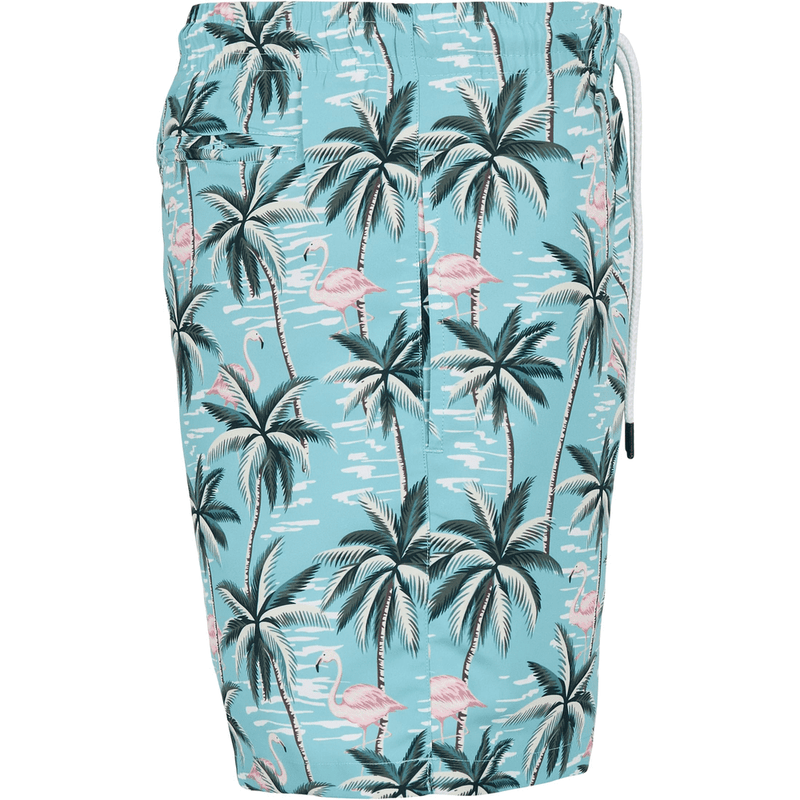 Laden Sie das Bild in Galerie -Viewer, Badeshorts "Flamingos&Palmen" von Urban Classics Artikelbild 8