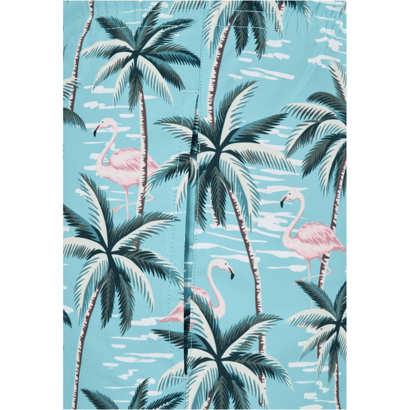 Laden Sie das Bild in Galerie -Viewer, Badeshorts "Flamingos&Palmen" von Urban Classics Artikelbild 9