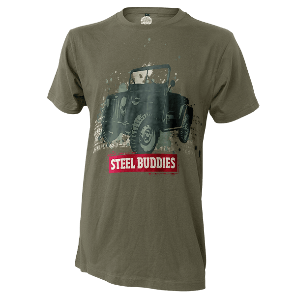Laden Sie das Bild in Galerie -Viewer, Steel Buddies T-Shirt "Jeep" Artikelbild 1