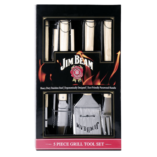 Laden Sie das Bild in Galerie -Viewer, Jim Beam Grillbesteck 5-teilig Artikelbild 1