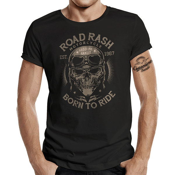 Laden Sie das Bild in Galerie -Viewer, T-Shirt &quot;Road Rash&quot; von Gasoline Bandit Artikelbild 1
