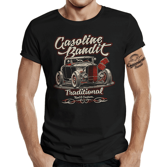 T-Shirt "Hot Rod Traditional" von Gasoline Bandit Artikelbild 1