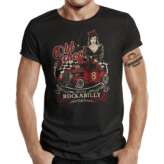 T-Shirt "Old School Rockabilly" von Gasoline Bandit Artikelbild 1