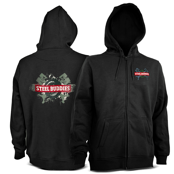 Laden Sie das Bild in Galerie -Viewer, Steel Buddies Reißverschluss Hoody "Logo" Artikelbild 1