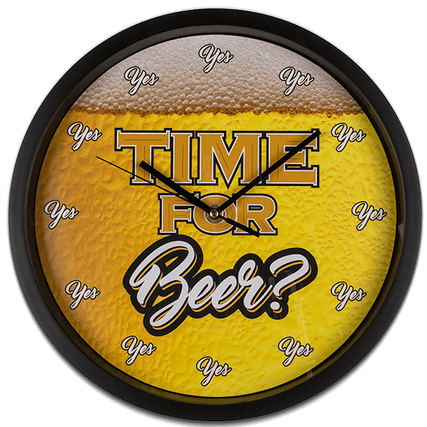 Laden Sie das Bild in Galerie -Viewer, Wanduhr "Time for Beer" Artikelbild 1