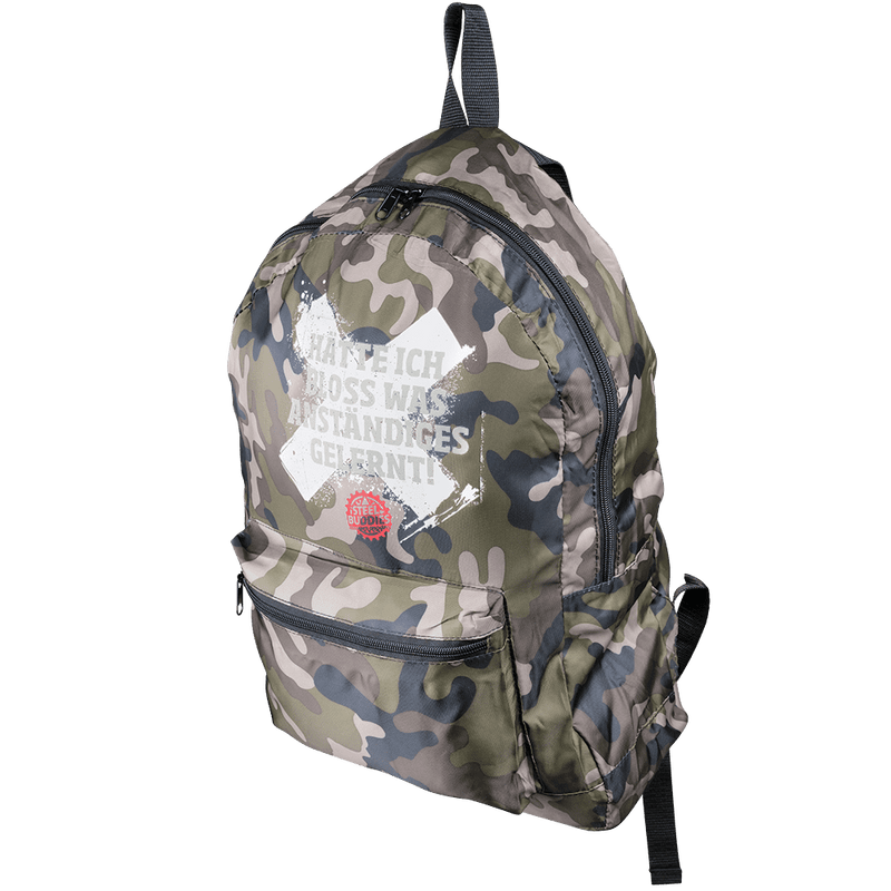 Laden Sie das Bild in Galerie -Viewer, Steel Buddies faltbarer Rucksack "Gelernt" Artikelbild 1