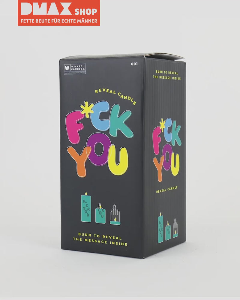Laden und spielen Sie Video in Galerie -Viewer, Kerze "F*ck You"
