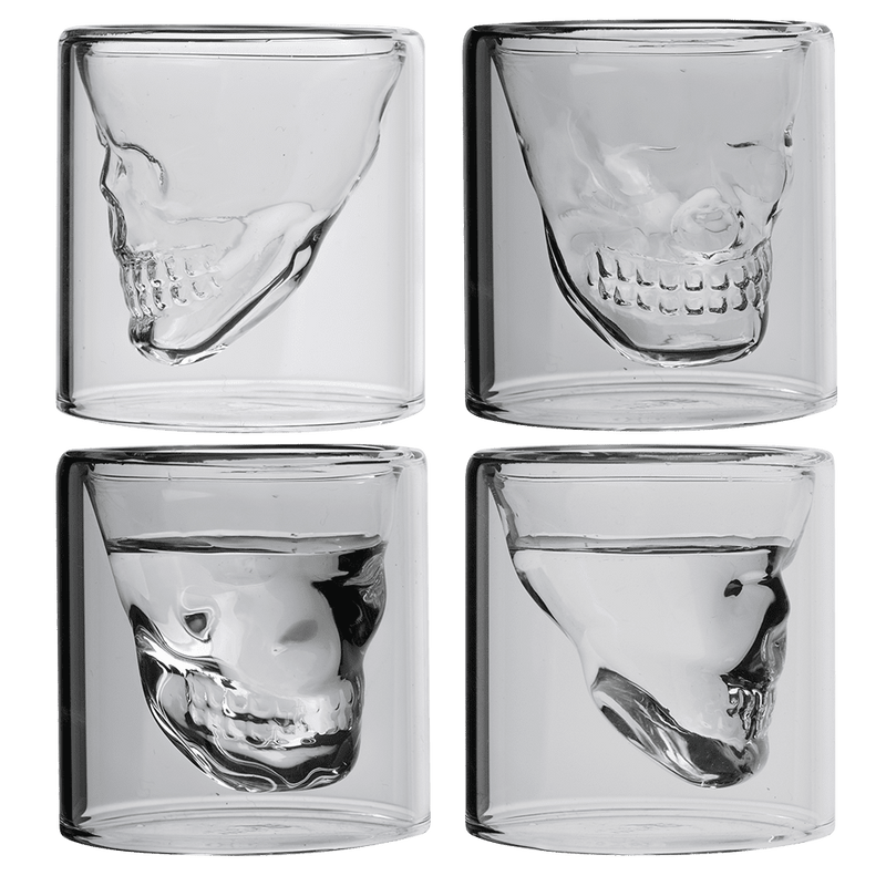 Laden Sie das Bild in Galerie -Viewer, Schnapsgläser "Totenkopf" (4er Set) Artikelbild 1