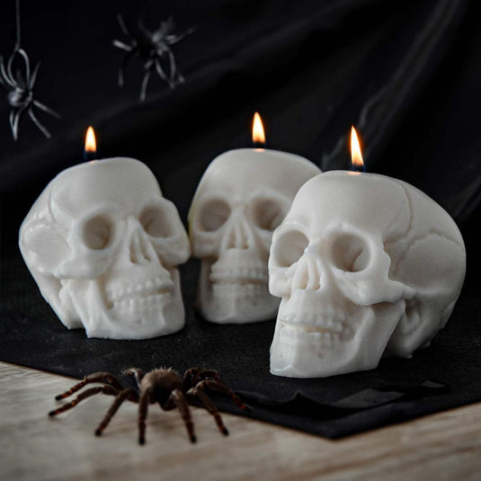Totenkopfkerzen (3er Set)