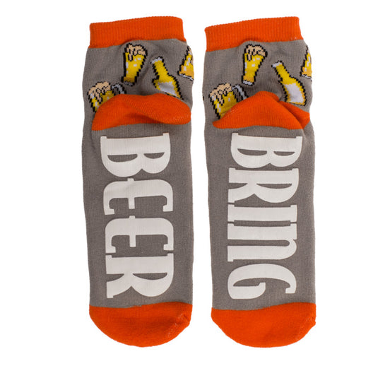 Socken mit rutschfester Sohle "Bring Beer"