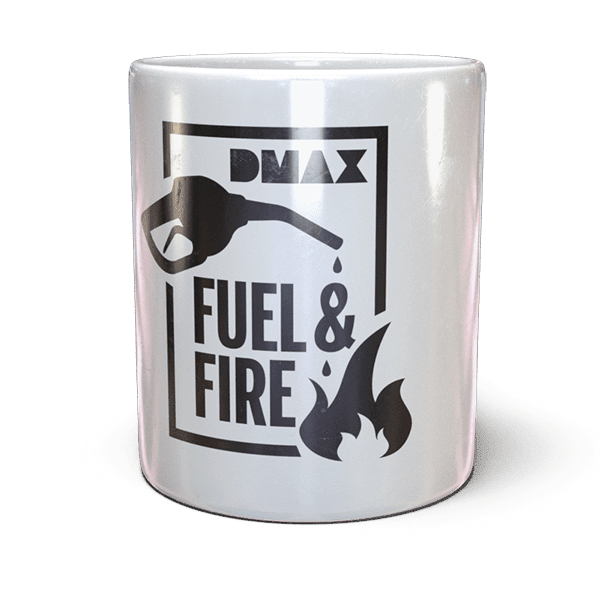 Laden Sie das Bild in Galerie -Viewer, DMAX Tasse &quot;Fuel &amp; Fire&quot; Artikelbild 1
