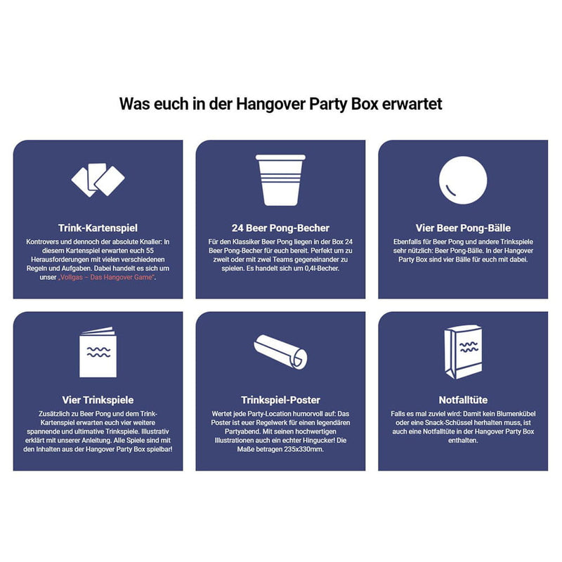 Laden Sie das Bild in Galerie -Viewer, Hangover Party Box Artikelbild 2