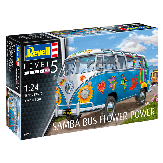 VW T1 Samba Bus Flower Power