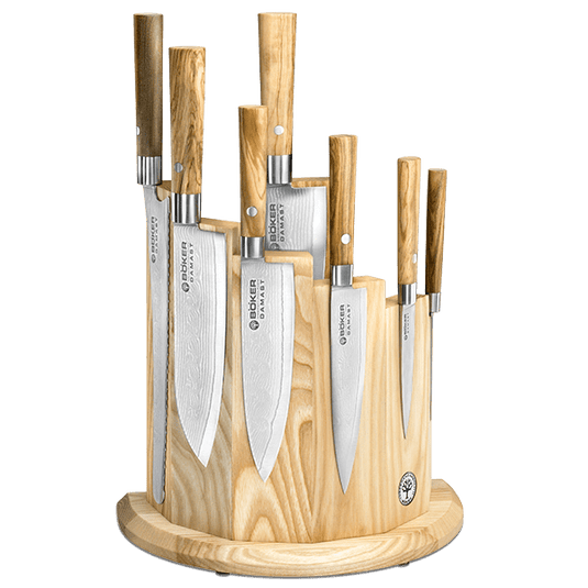 Messerblock mit 7 Damast Küchenmessern Artikelbild 1