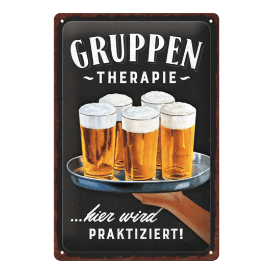 Blechschild "Gruppentherapie" Artikelbild 1