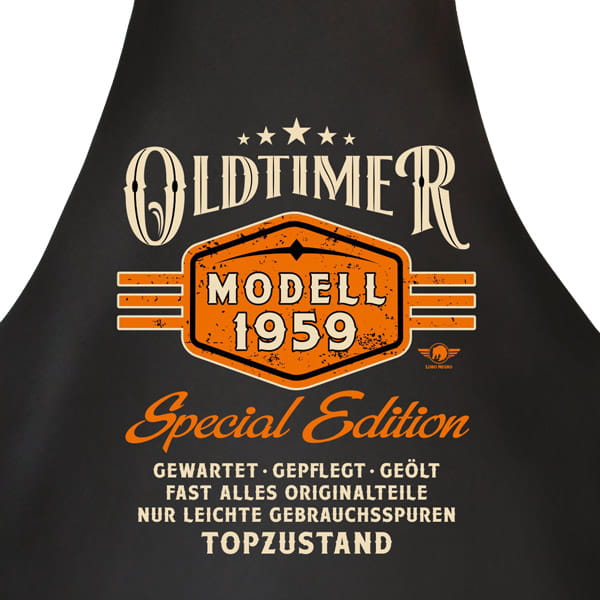 Laden Sie das Bild in Galerie -Viewer, Grill- und Kochschürze "Oldtimer Modell 60" Artikelbild 2
