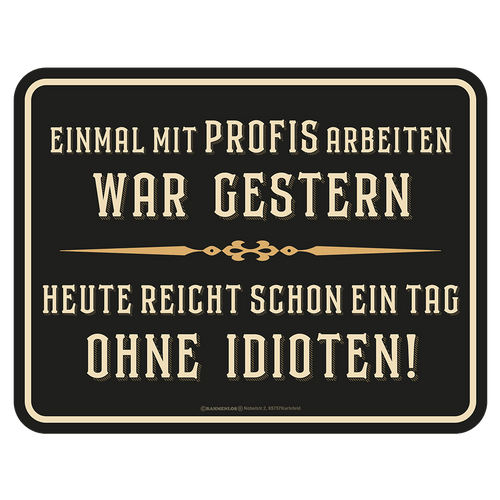 Blechschild 