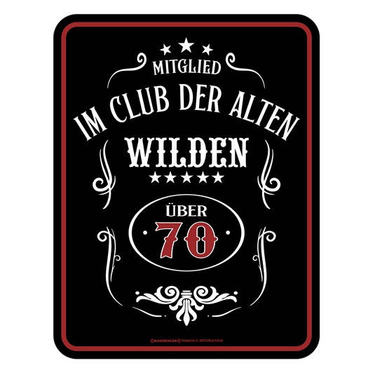 Blechschild "Über 70" Artikelbild 1