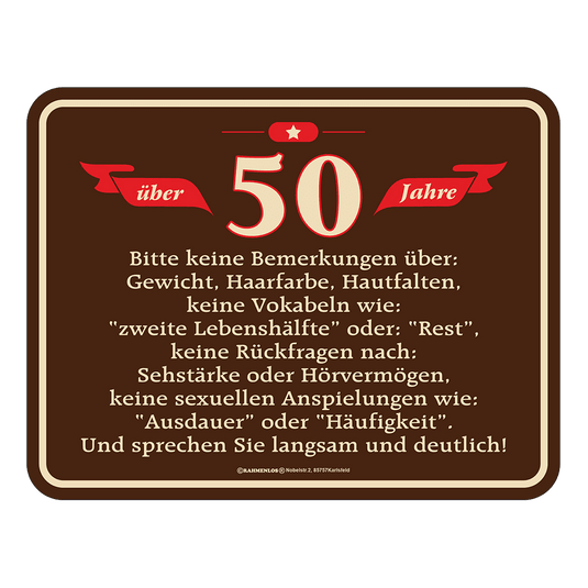 Blechschild "50. Geburtstag" Artikelbild 1