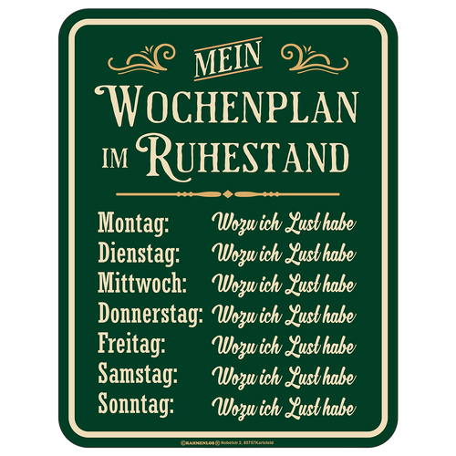 Blechschild 