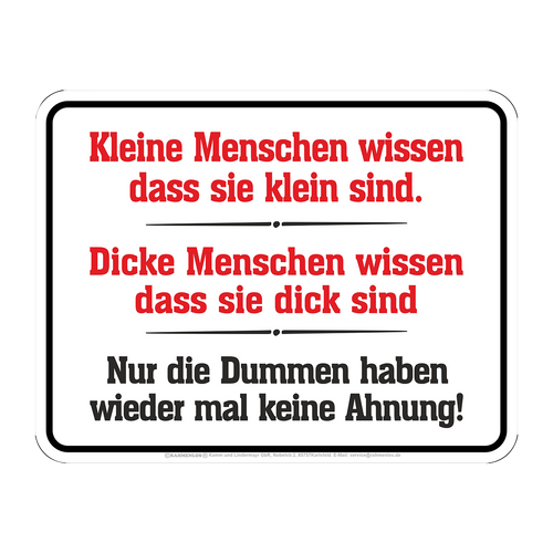 Blechschild 