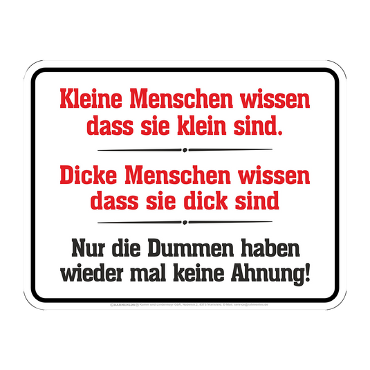 Blechschild 