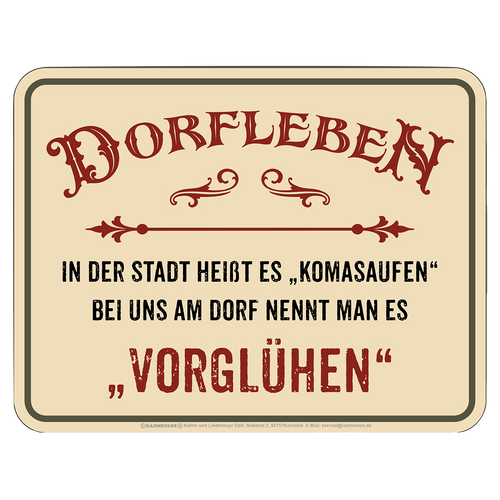 Blechschild 