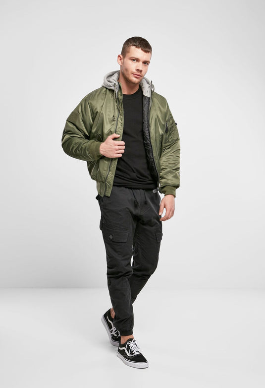 Fliegerjacke mit Sweat-Kapuze von Brandit