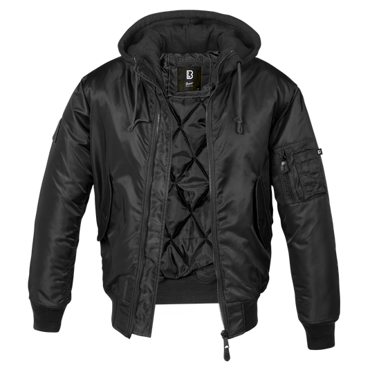 Fliegerjacke mit Sweat-Kapuze von Brandit