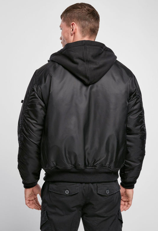 Fliegerjacke mit Sweat-Kapuze von Brandit