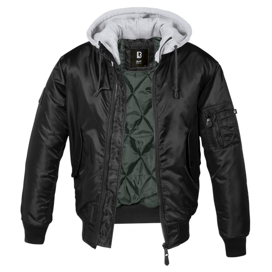 Fliegerjacke mit Sweat-Kapuze von Brandit